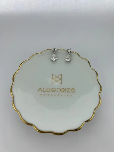 Binco Gota Moissanite com Pontos de Luz