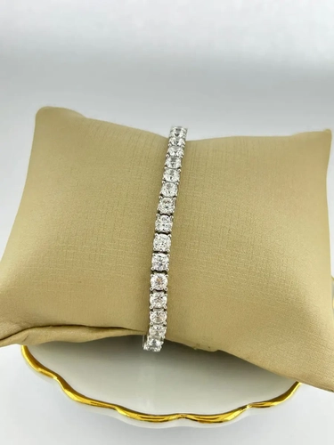 Pulseira Riviera Fecho Cravejado 4 MM 4 Garras