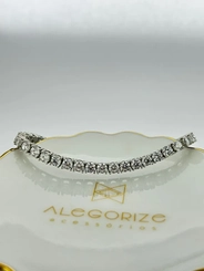 Pulseira Riviera Fecho Cravejado 4 MM 4 Garras