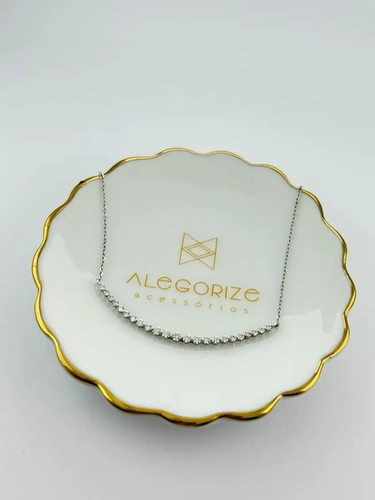 Colar Smile Pontos de Luz em Moissanite