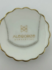 Colar Smile Pontos de Luz em Moissanite