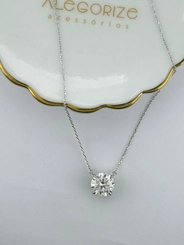 Colar Ponto de Luz em Moissanite