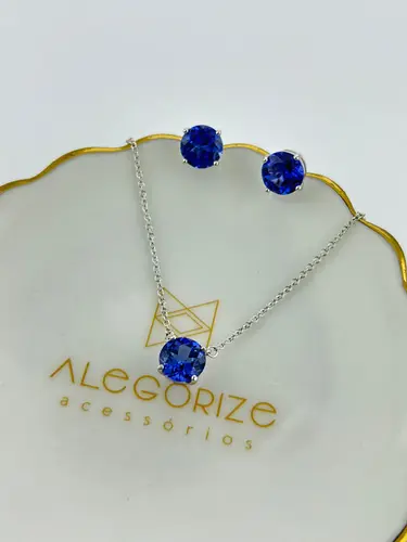Conjunto Ponto de Luz 8 MM em Lab Grown