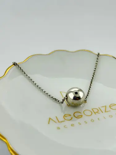 Colar Esfera Lisa Móvel
