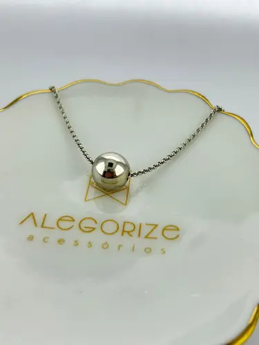 Colar Esfera Lisa Móvel