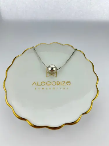 Colar Esfera Lisa Móvel