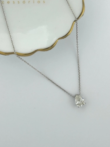 Colar Gota em Moissanite