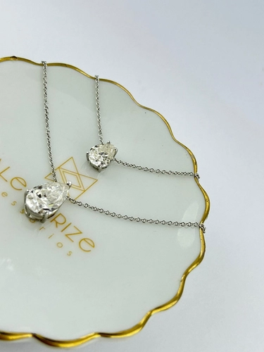 Colar Gota em Moissanite
