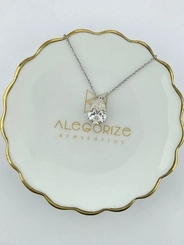 Colar Gota em Moissanite