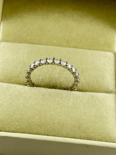 Aliança Inteira Cravejada em Moissanite 2 MM