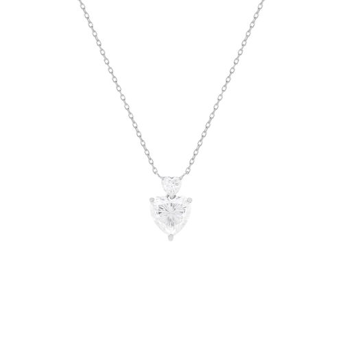 Colar Corações Moissanite