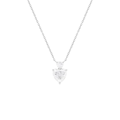 Colar Corações Moissanite