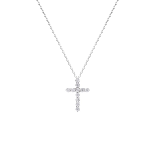Colar Cruz Sagrada em Moissanite