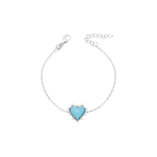 Pulseira Coração Turquesa