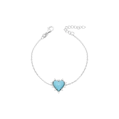 Pulseira Coração Turquesa