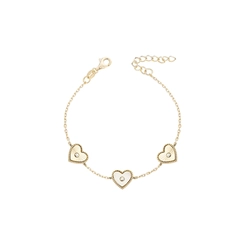 Pulseira 3 Corações