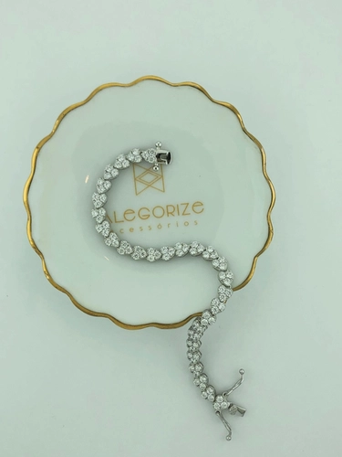 Pulseira Riviera Corações e Flores
