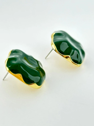 Brinco Pastilha Esmaldata Verde