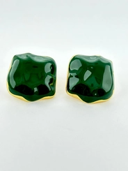 Brinco Pastilha Esmaldata Verde