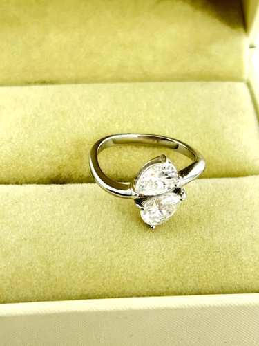 Anel Gotas Moissanite