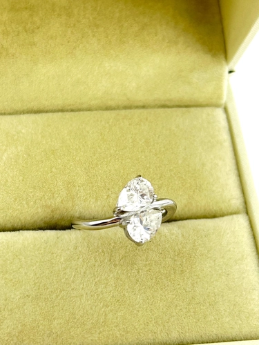 Anel Gotas Moissanite