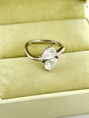 Anel Gotas Moissanite