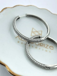 Argola Articulada Cravejada Grande