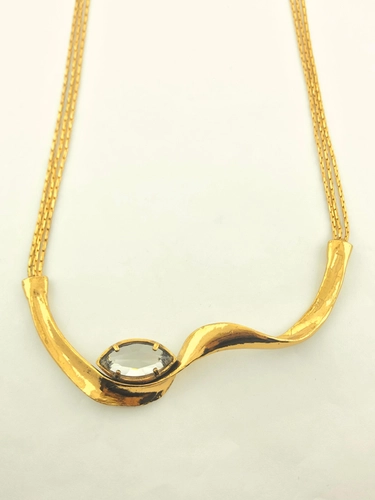 Colar Line Organic Claudia Arbex Ouro Vintage