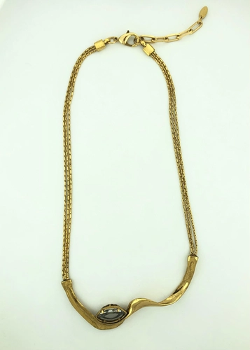 Colar Line Organic Claudia Arbex Ouro Vintage