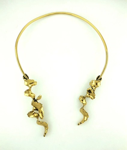 Chocker Line Organic Claudia Arbex Ouro Vintage