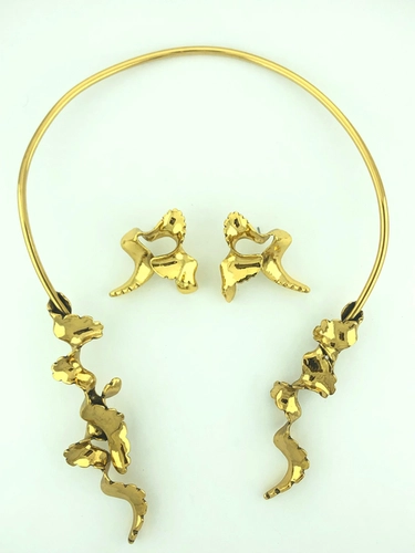 Chocker Line Organic Claudia Arbex Ouro Vintage