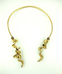 Chocker Line Organic Claudia Arbex Ouro Vintage