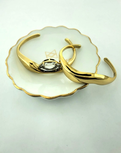 Bracelete Line Organic Claudia Arbex Ouro Vintage