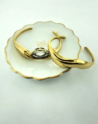 Bracelete Line Organic Claudia Arbex Ouro Vintage
