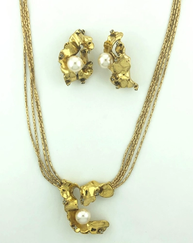 Colar Line Organic Claudia Arbex Ouro Vintage