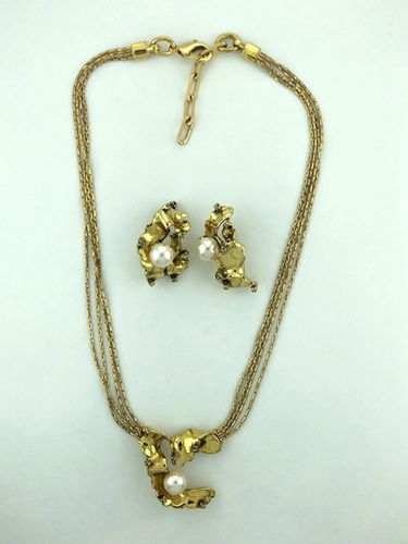 Colar Line Organic Claudia Arbex Ouro Vintage