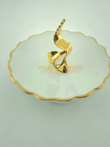Anel Line Organic Claudia Arbex Ouro Vintage