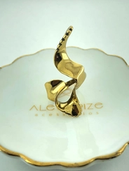 Anel Line Organic Claudia Arbex Ouro Vintage