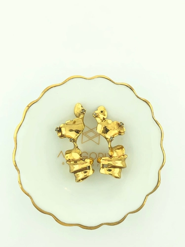 Earcuff Line Organic Claudia Arbex Ouro Vintage