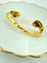 Earcuff Line Organic Claudia Arbex Ouro Vintage