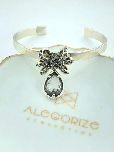 Bracelete Afeto Claudia Arbex Prata Vintage