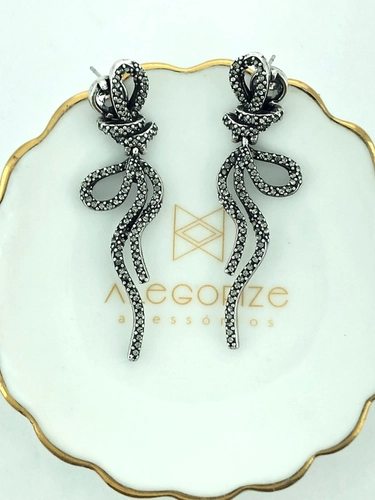 Brinco Afeto Claudia Arbex Prata Vintage