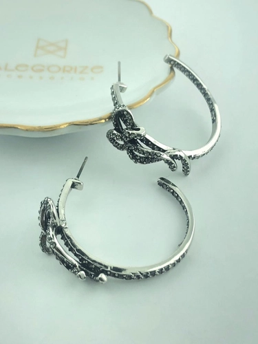 Brinco Argola Afeto Claudia Arbex `Prata Vintage