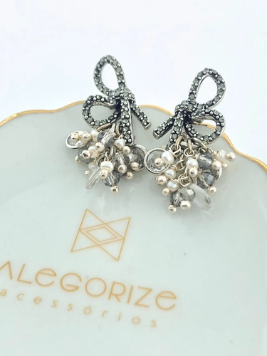 Brinco Afeto Claudia Arbex Prata Vintage