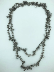Colar Longo Pingentes Romance Prata Boho