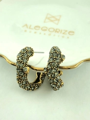 Argola Girassol P Caule Cravejado