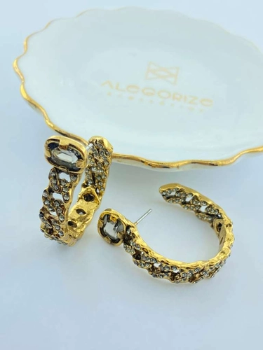 Brinco Rock Lovers Claudia Arbex Ouro Vintage