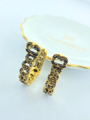 Brinco Rock Lovers Claudia Arbex Ouro Vintage