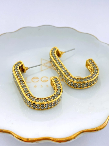 Brinco Rock Lovers Claudia Arbex Ouro Vintage