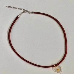 Choker Fio Seda Fecho Prata 925